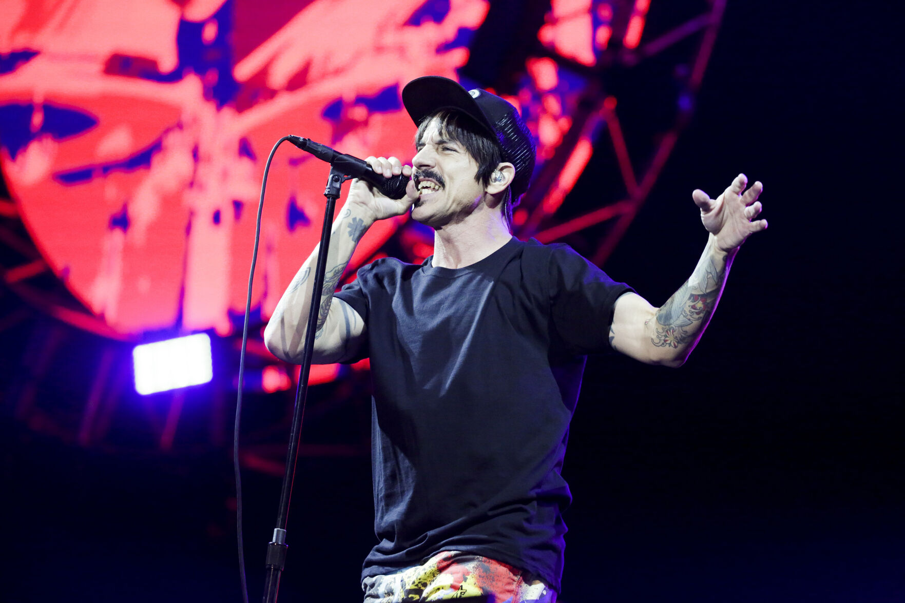 Singer Anthony Kiedis of the Red Hot Chili Peppers